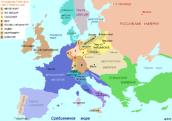 Карта Европы в 1812 году
